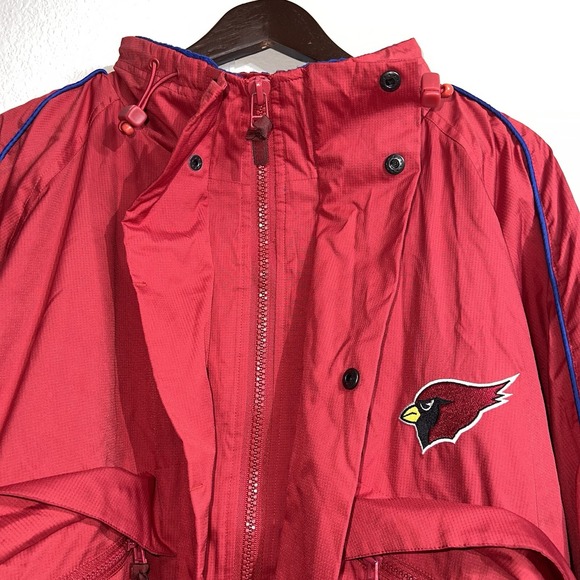 VINTAGE Y2K Puma Arizona Cardinals Zip Up Windbreaker Jacket Size‎ 3XL NFL Red - Picture 7 of 16